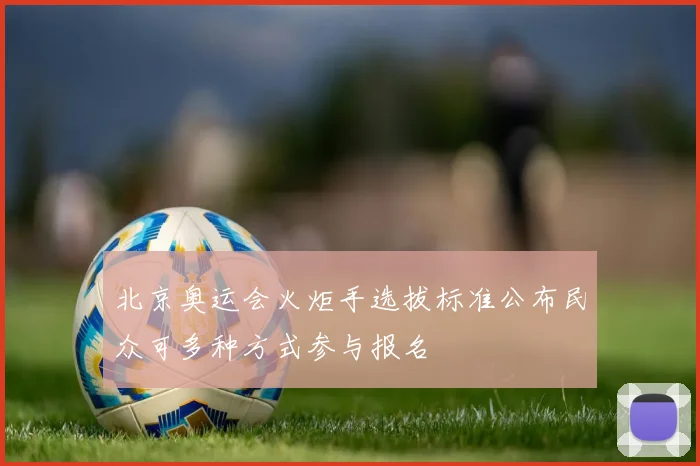 北京奥运会火炬手选拔标准公布民众可多种方式参与报名